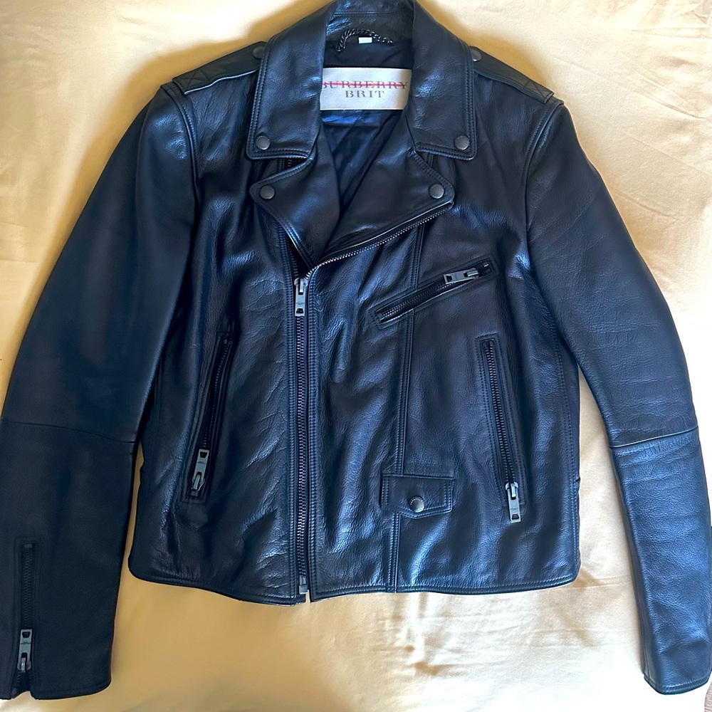 Burberry men biker jacket